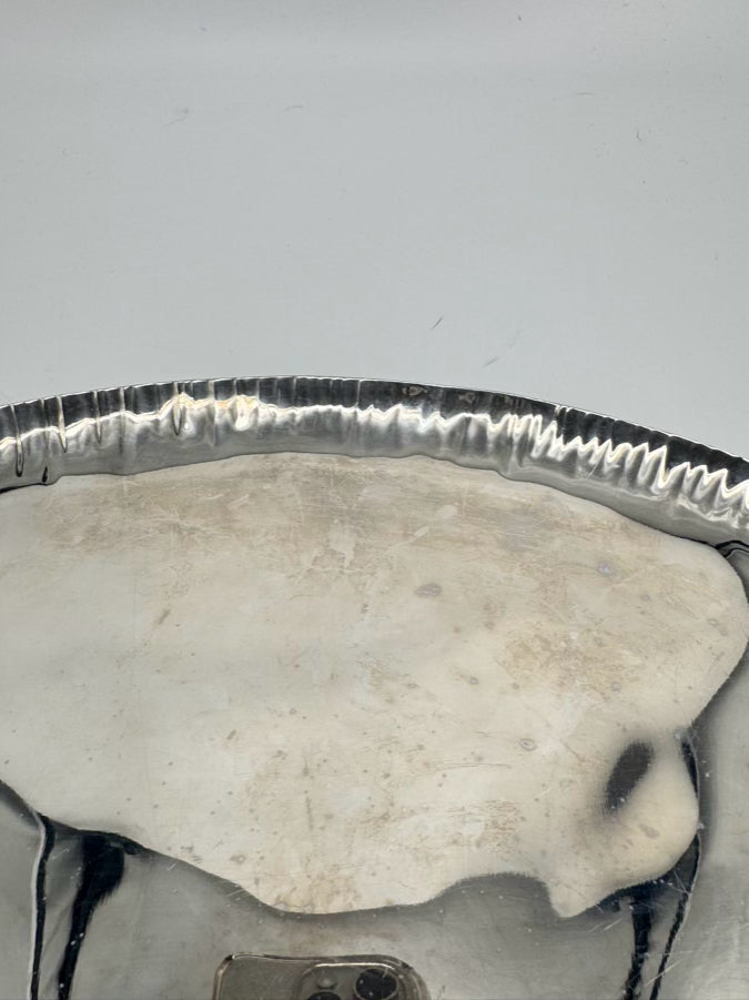MICHAEL ARAM Silver & Pink Coral Oval Platter