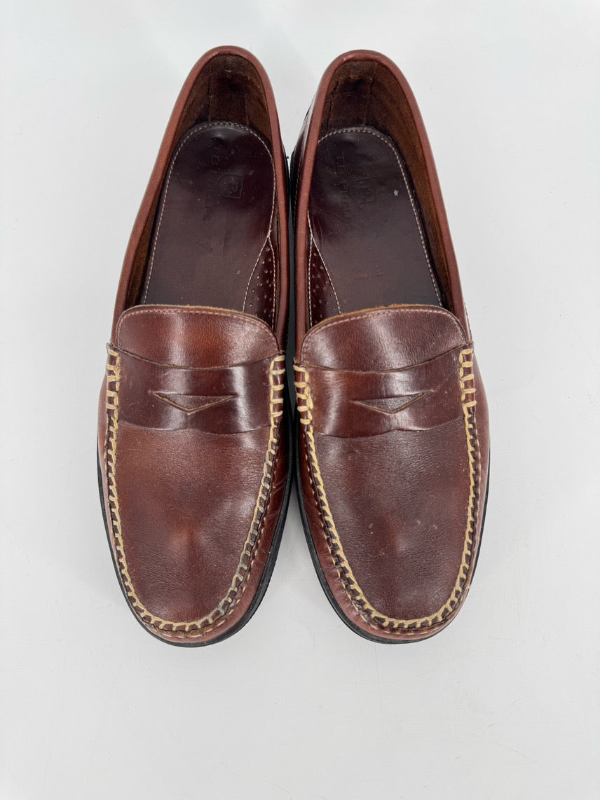 TB PHELPS Size 12 Cognac Leather Loafers