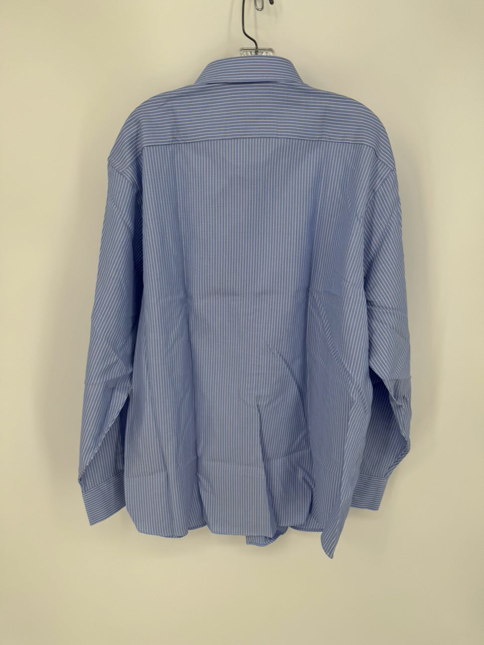 BROOKS BROTHERS Size 35 Blue Stripe Dress Shirt NWT
