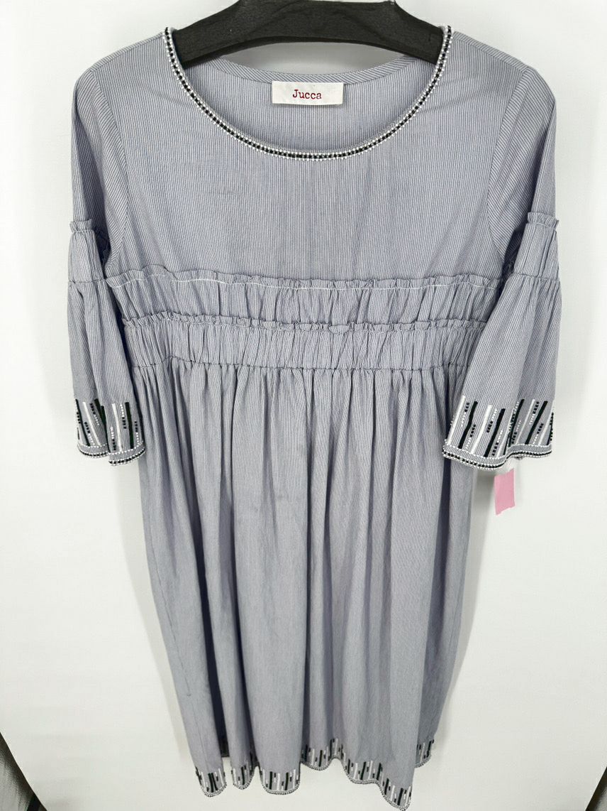 JUCCA Size S Blue Beaded Detail Maxi-Dress