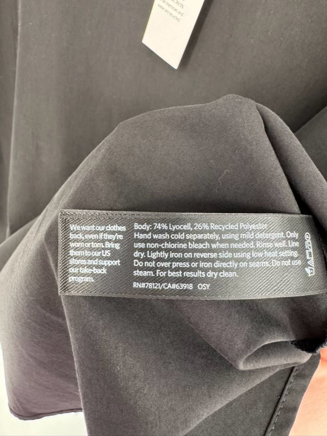 EILEEN FISHER Size XL Black Blouse NWT