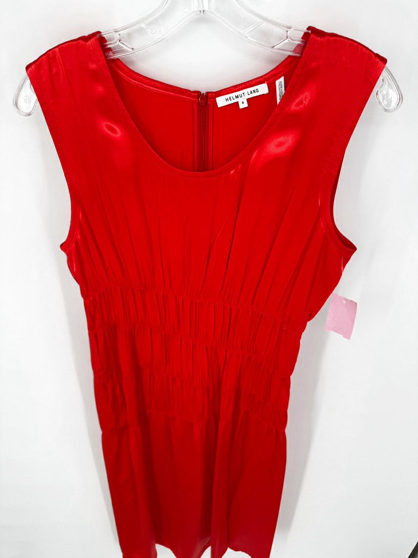 HELMUT LANG Size 8 Fire Sleeveless Dress
