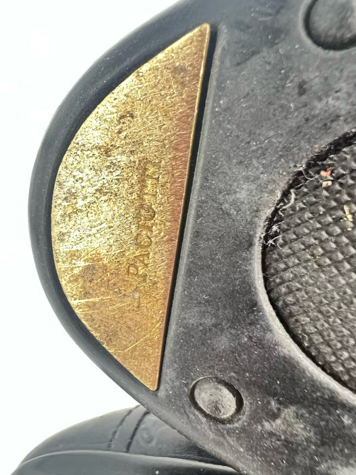 CESARE PACIOTTI Size 7 Black Leather Embossed Casual Shoes