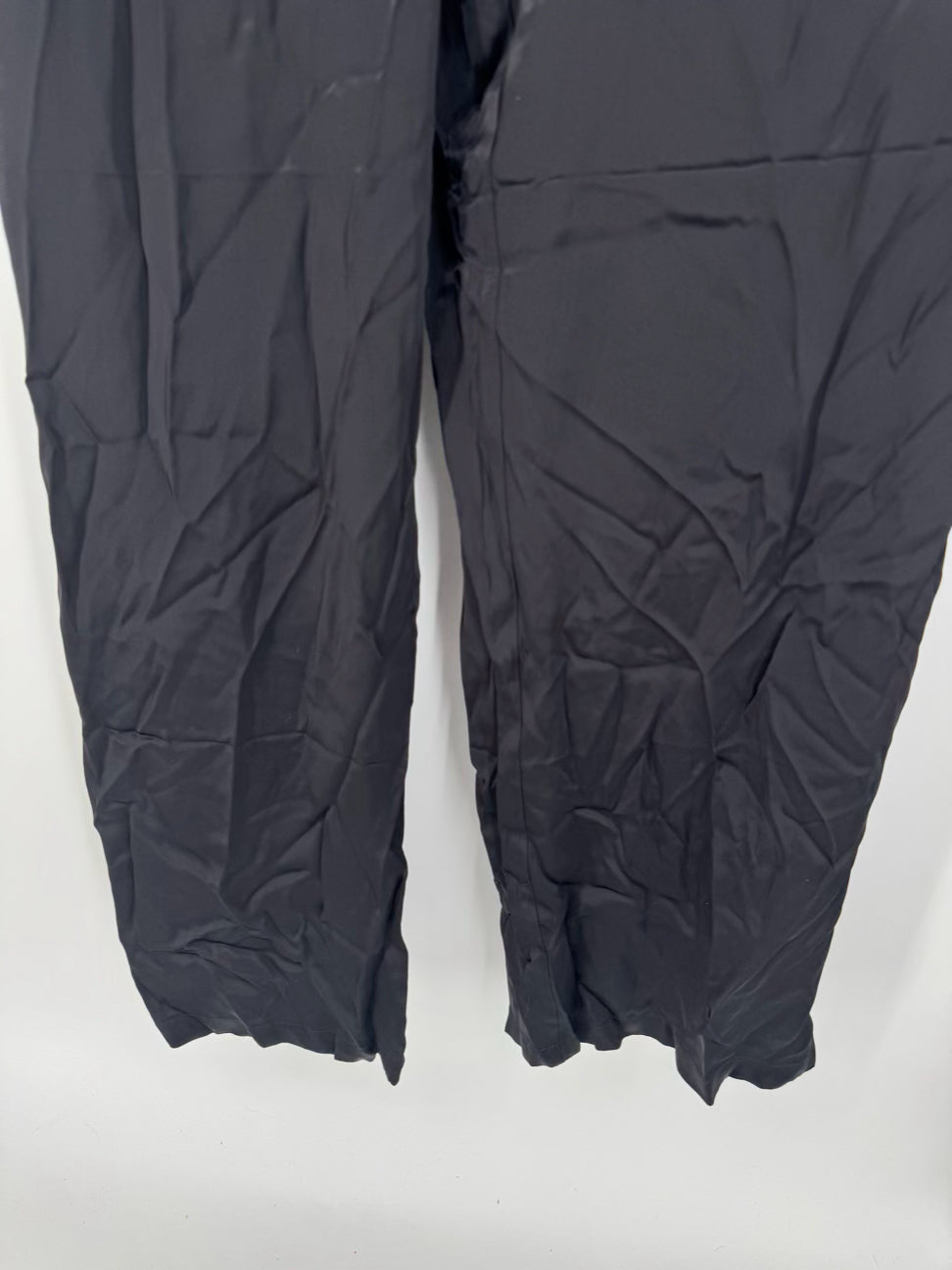 WHBM Size 14 Black Satin Jumpsuit NWT
