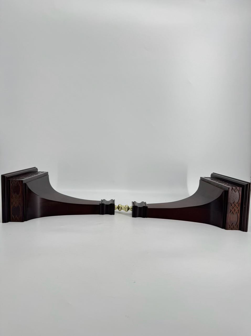 Wood Fretwork Pair of Wall Brackets
