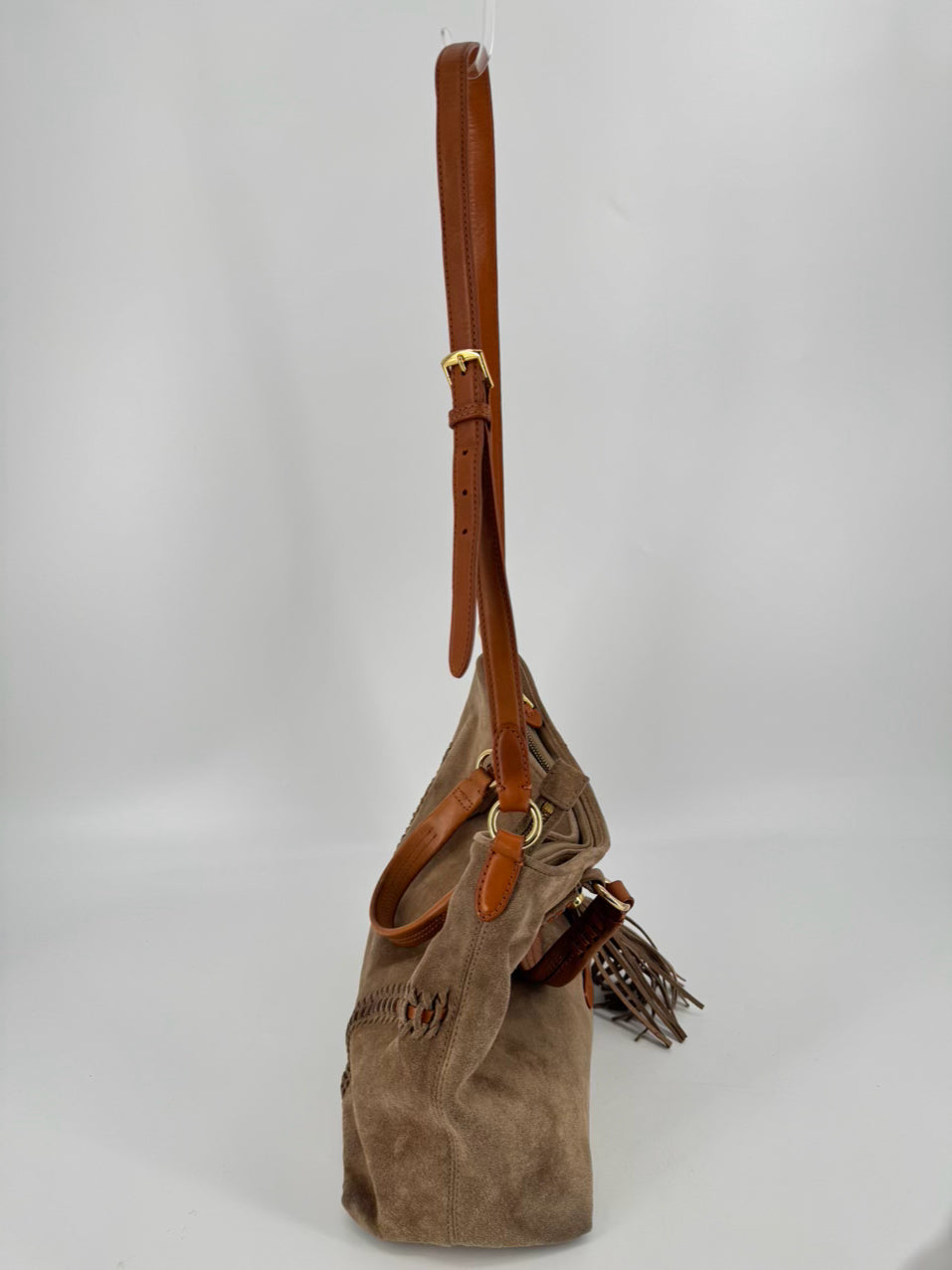 LAUREN RALPH LAUREN Buff Suede Purse