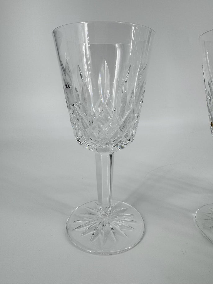 WATERFORD Crystal Lismore Set of 4 Water Goblets