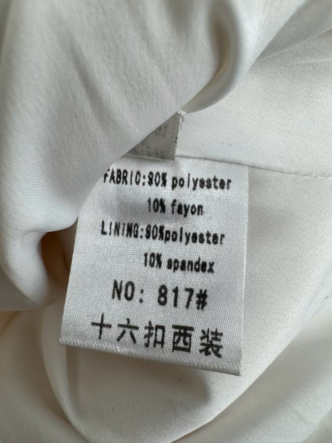ZCRAVE Size XL Ivory Tweed Blazer
