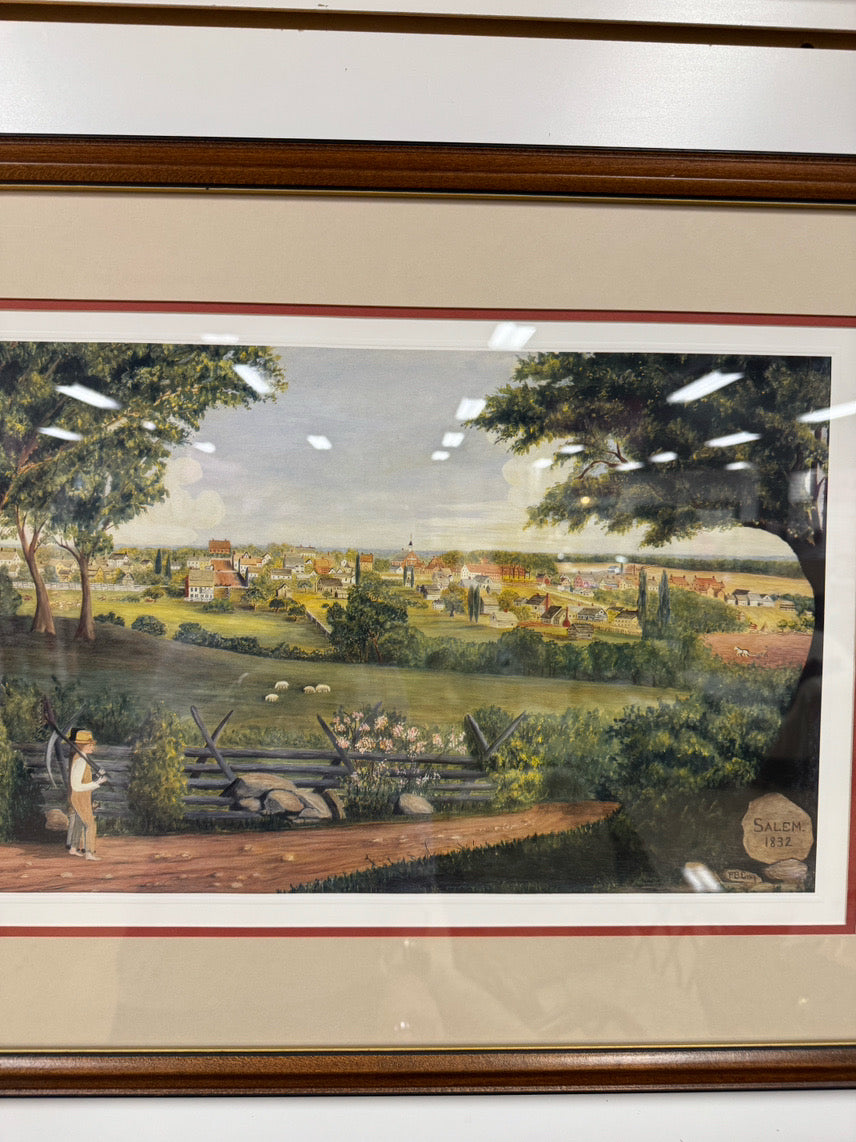 PB GRAY Old Salem Framed Print