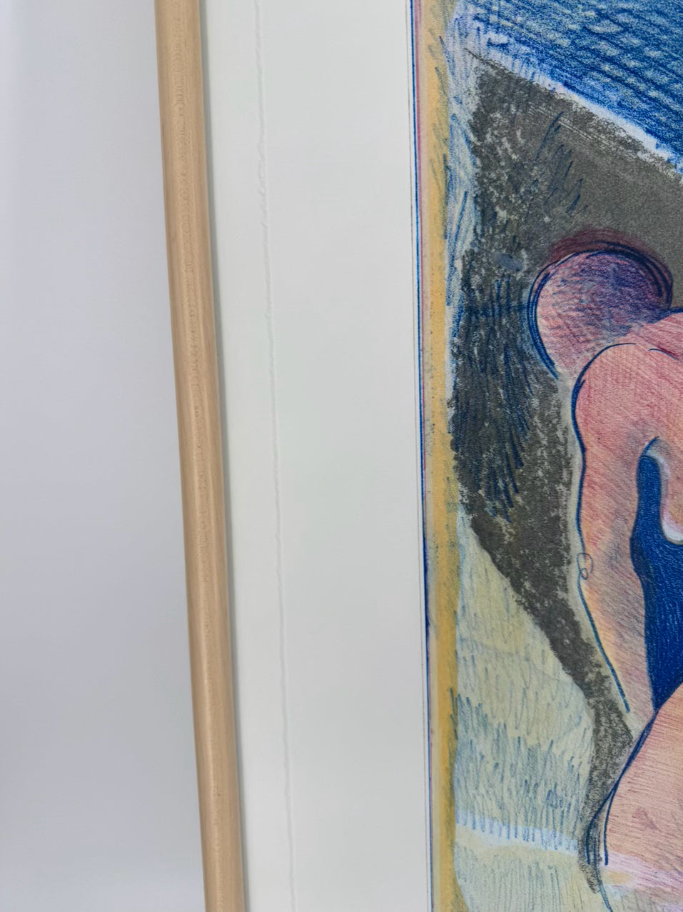 ALEX HITCHCOCK Nudes Framed Art in Blond Wood Frame