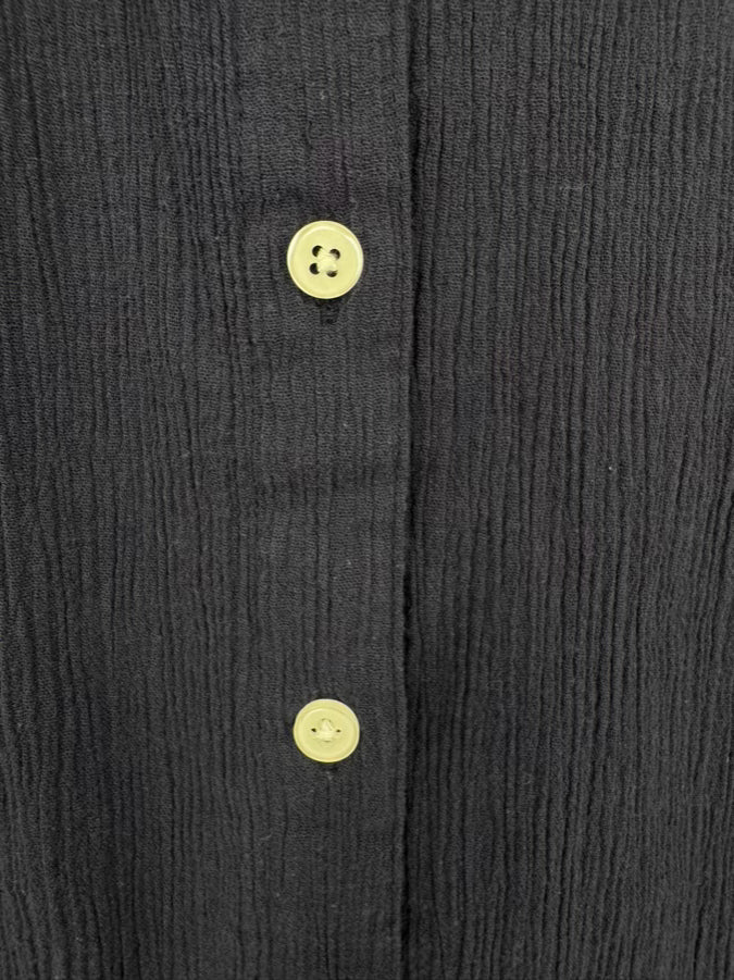 MADISON MATHEWS Size L Midnight Button Down Blouse NWT