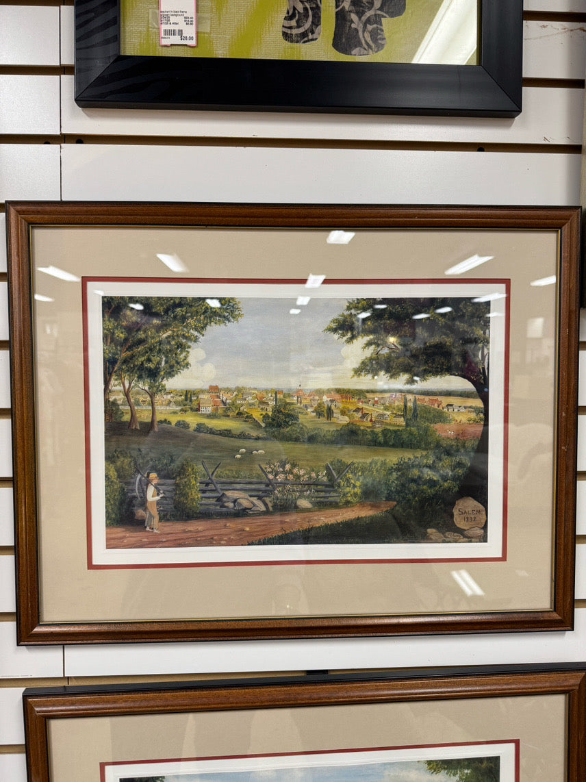 PB GRAY Old Salem Framed Print