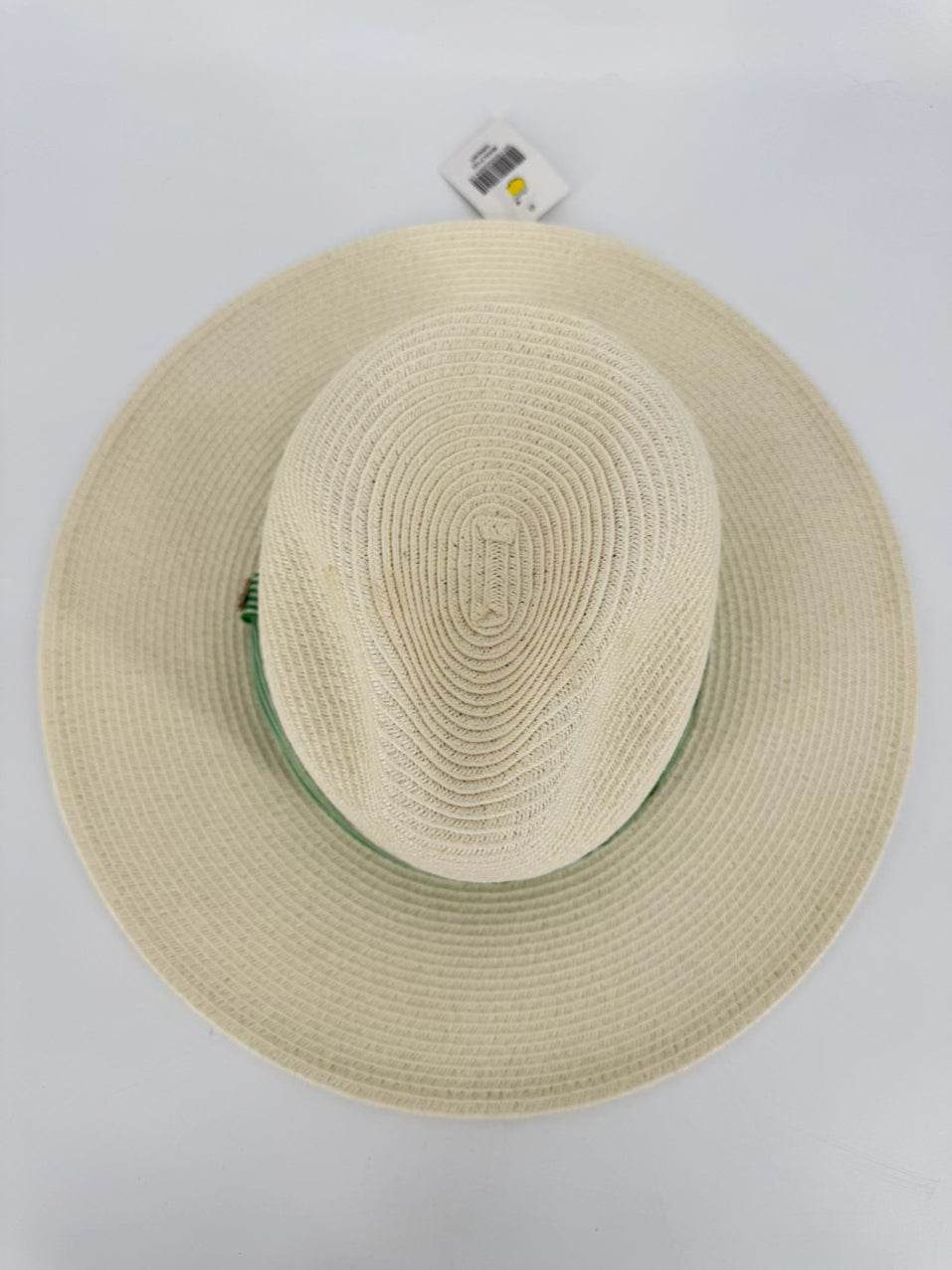 DORFMAN PACIFIC Natural & Green Straw Unisex Hat NWT