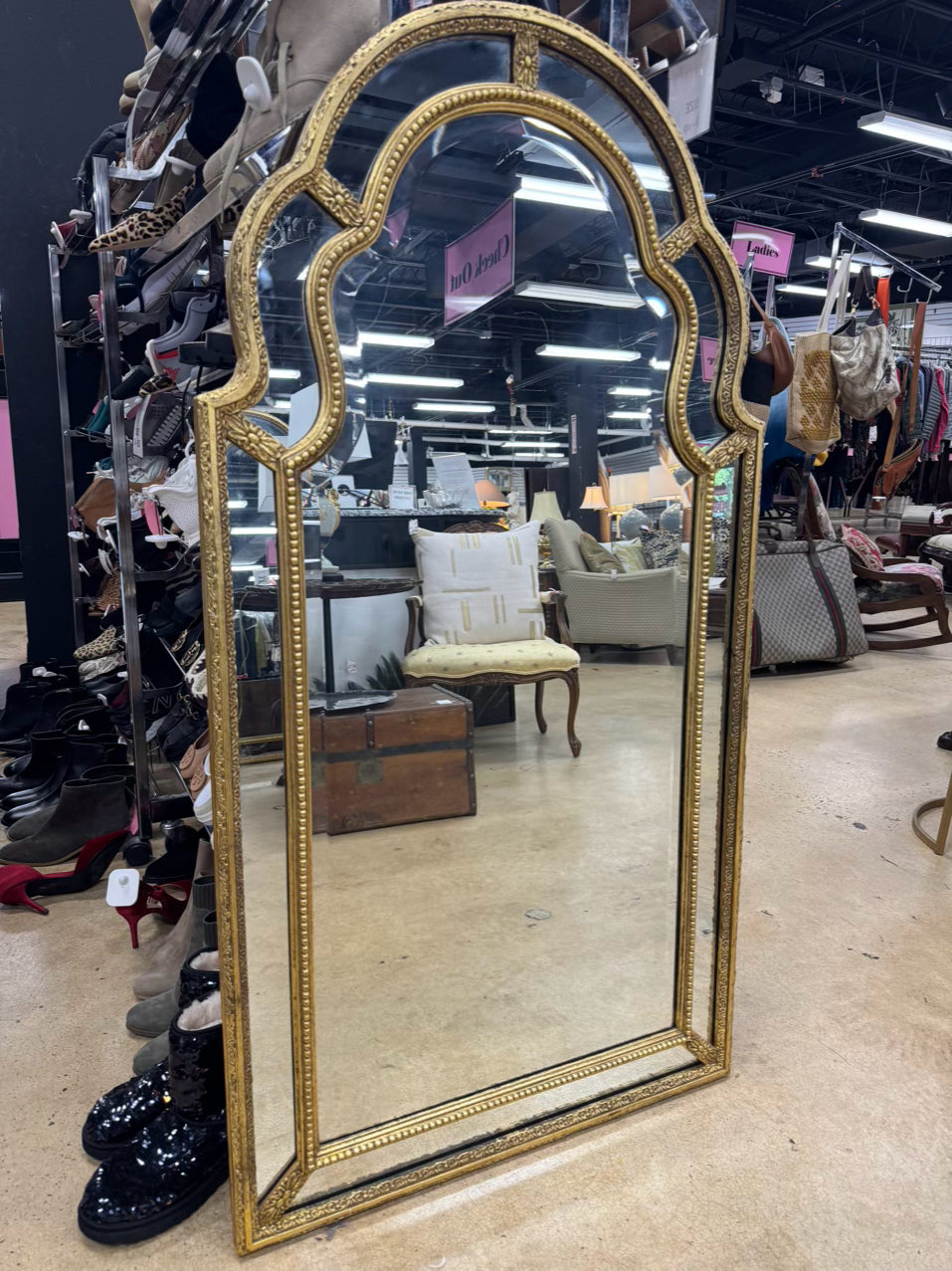 CENTURY Gold Beveled Mirror