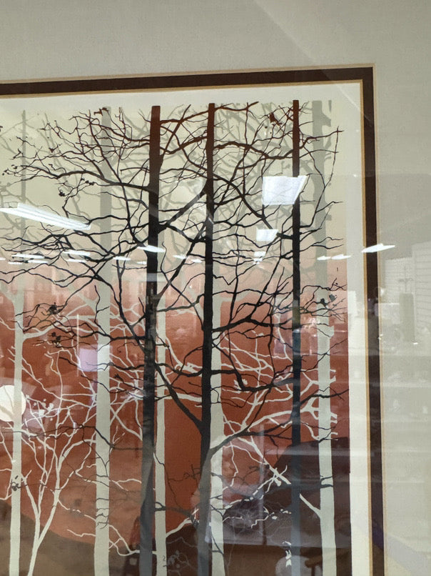 JOY LOWISBURY "Magician Lake" Lithograph in Gold Frame