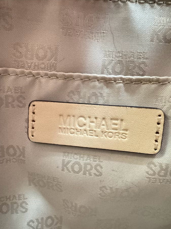 MICHAEL KORS Red & Tan Leather Purse