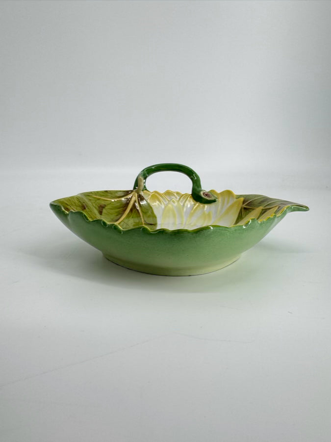 CHELSEA HOUSE Green, Yellow & Pink Porcelain Flower Bowl