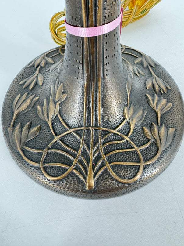 Cream, Green & Blue Tiffany Style Lamp