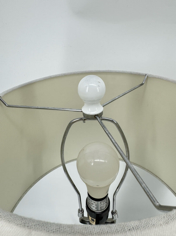 SAFAVIEH White Jayne Three Sphere Glass Pair of Lamps