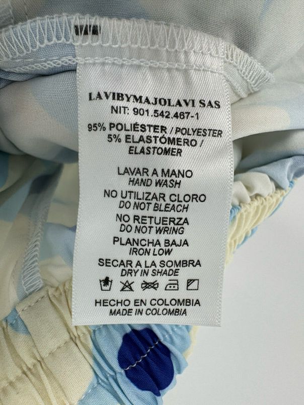 LAVI Size Wmn's L Blue & Cream Print Pants NWT