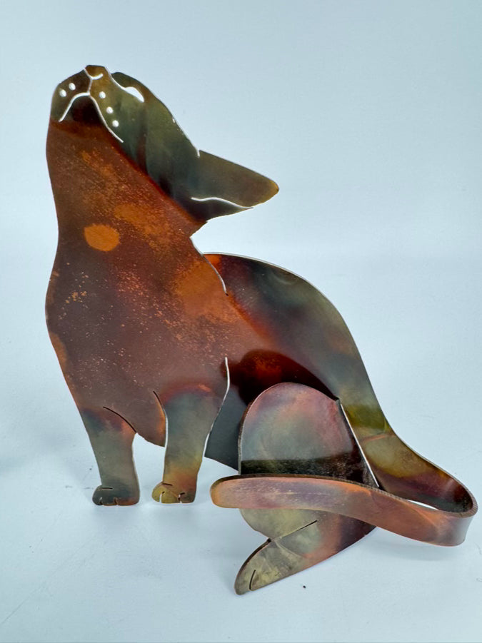Signed Copper Lasercut Pair of Cats
