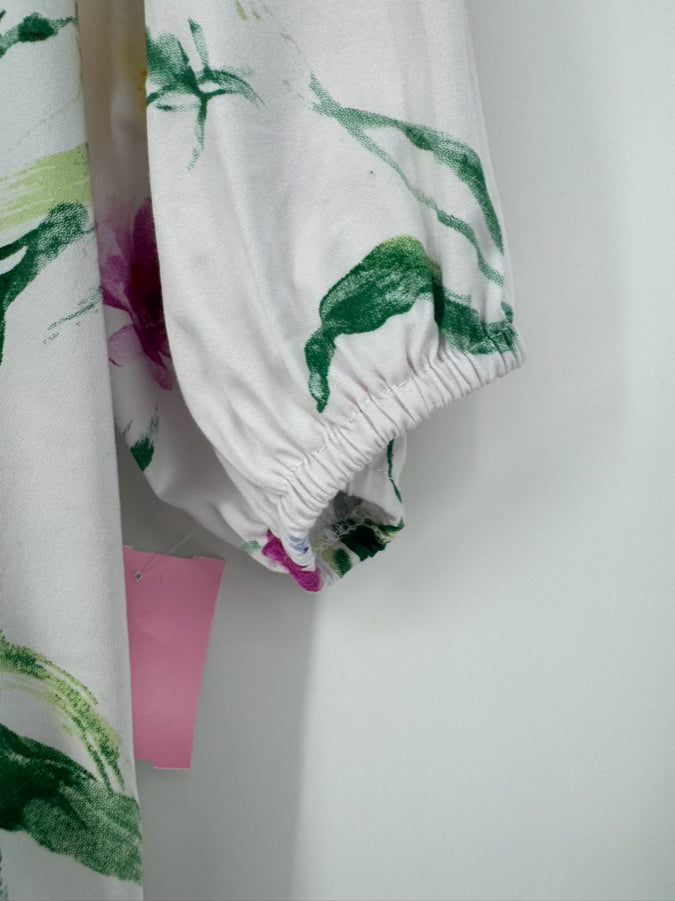 SCAPA Size M White & Multi-Color Floral Dress