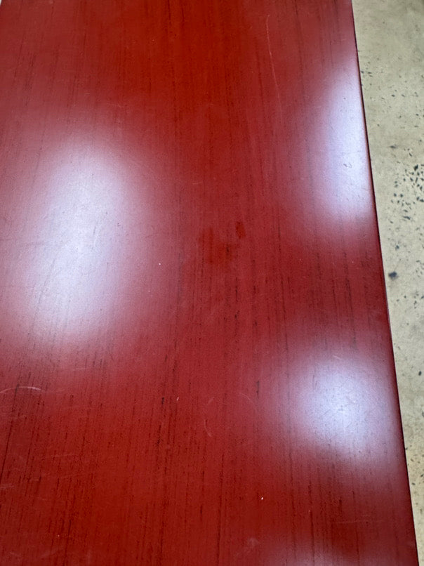Red Box w/ Brass Mounts on Gold Stand