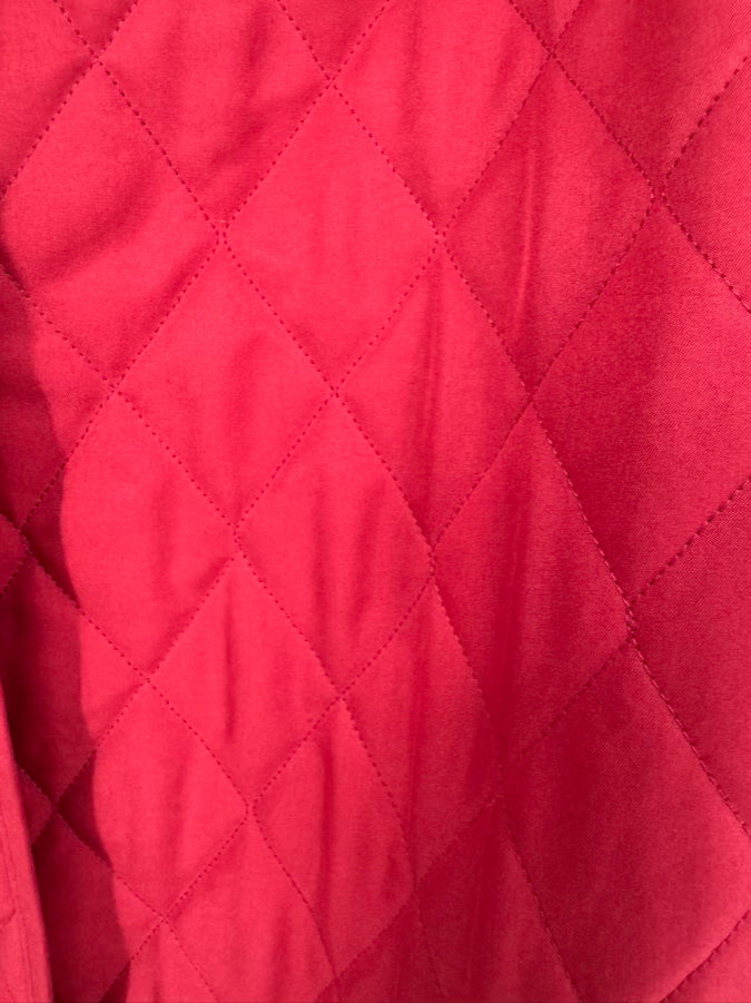 BURBERRY LONDON Size L Red Quilted Novacheck Jacket