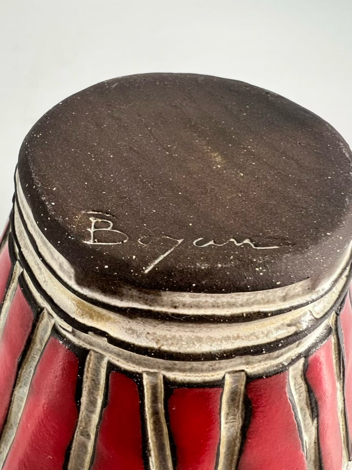 BOYAN Red & Tan Small Pottery Bowl