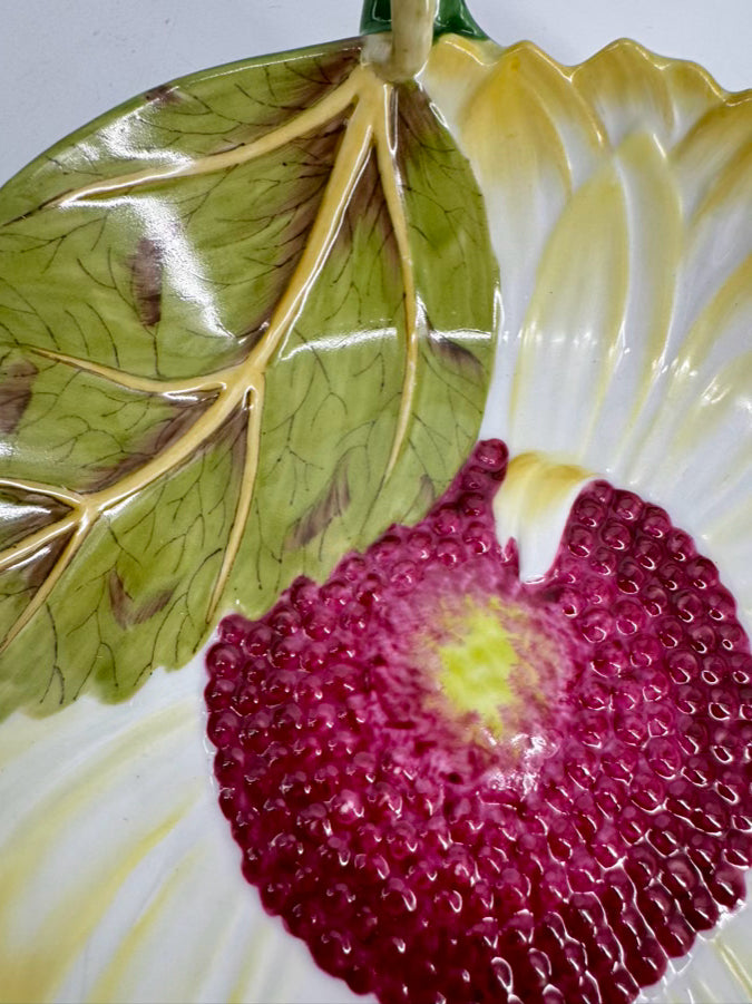 CHELSEA HOUSE Green, Yellow & Pink Porcelain Flower Bowl