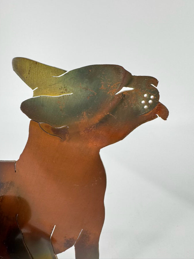Signed Copper Lasercut Pair of Cats