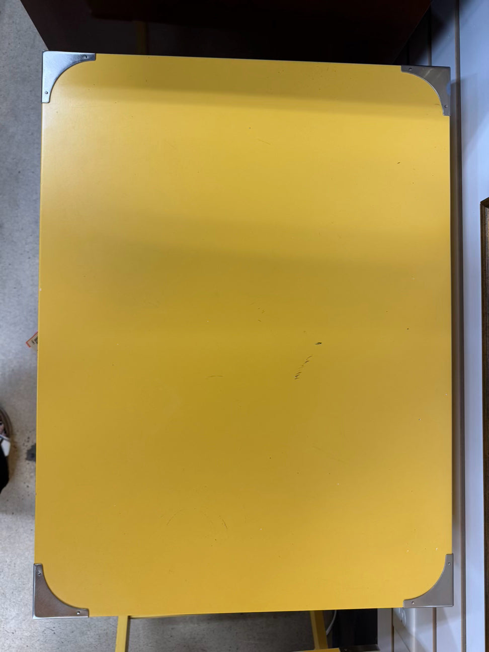Yellow Wood End Table