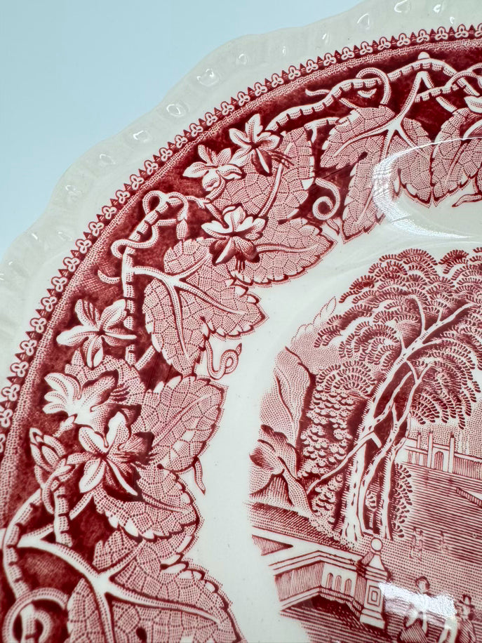MASONS ENGLAND Red & White China Set of 8 Soup Bowls