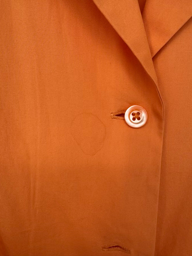 J PETERMAN Size 16 Orange Belted Maxi-Dress