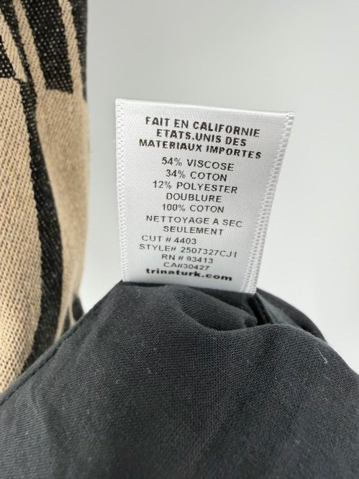 TRINA TURK Sugarita Wmn's Size 8 Latte & Black Dress NWT