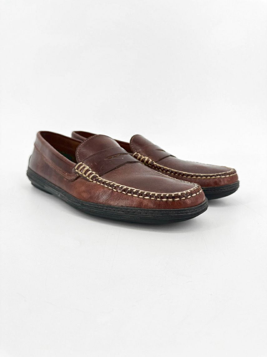 TB PHELPS Size 12 Cognac Leather Loafers
