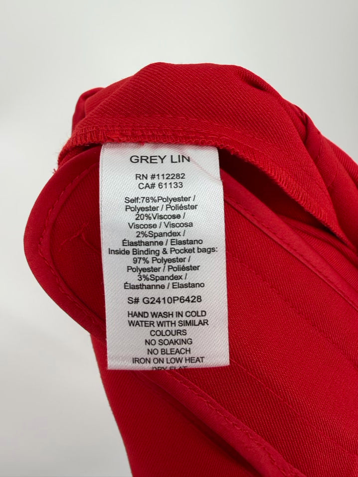 GREYLIN Selene Wmn's Size XS Red Front Seam Pants NWT