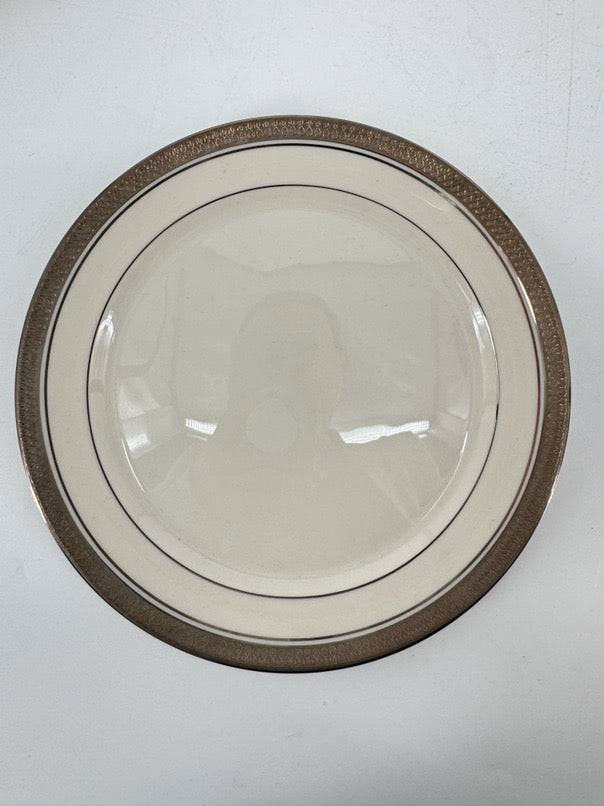 PICKARD White & Silver Geneva Set of 8 Dinnerware