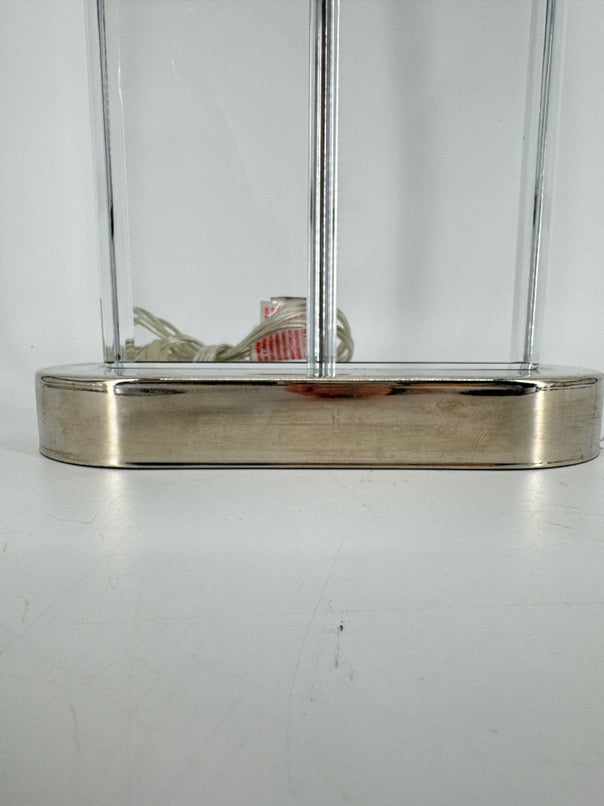 Glass & Metal Oval Lamp