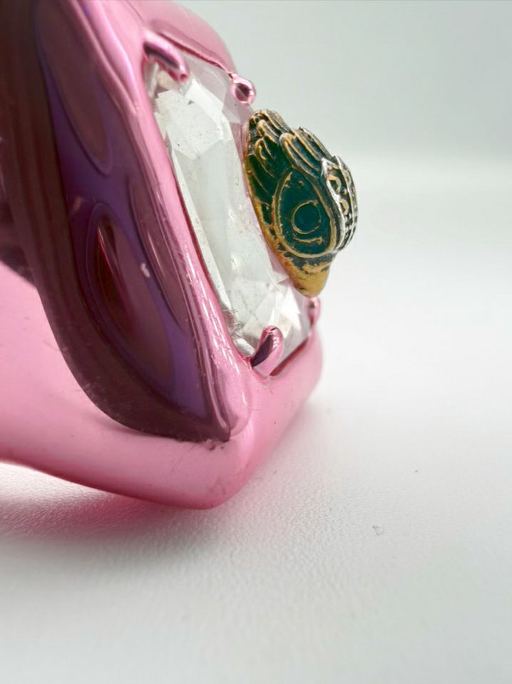 KURT GEIGER Mettalic Pink Earring & Ring Set