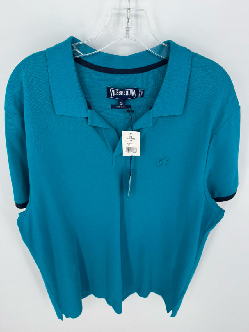 VILEBREQUIN Size XL Turquoise Short Sleeve Shirt NWT