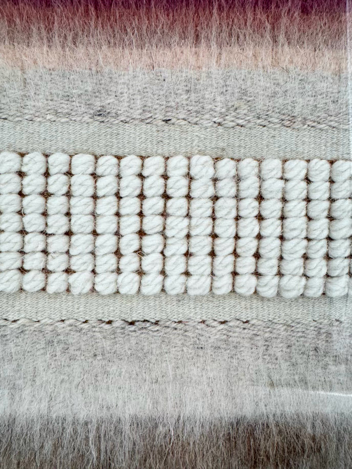 YVONNE FORBATH Framed Handmade Wool Weaving in Brown Gilt Frame