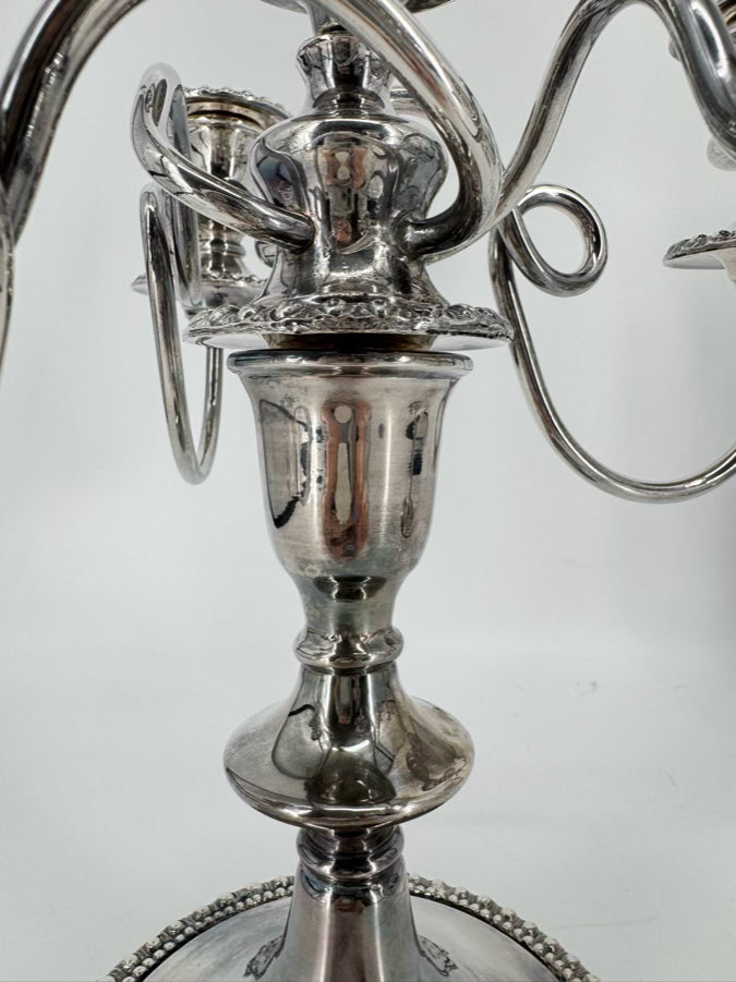 Silver Plate 4-Arm Pair of Candelabras
