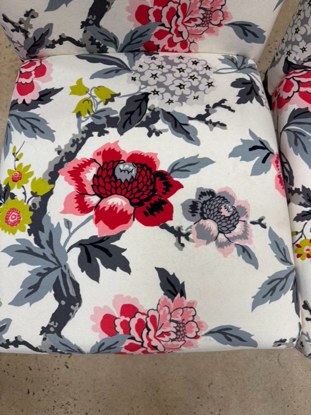 SKYLINE IMPORTS Pink & Gray Floral Pair of Chairs