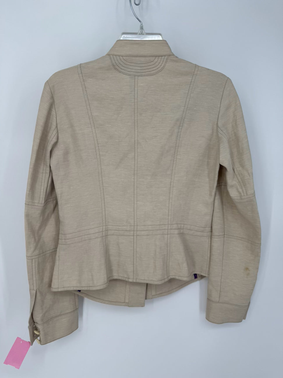 MISSONI Size 6 Beige Linen Blend Jacket