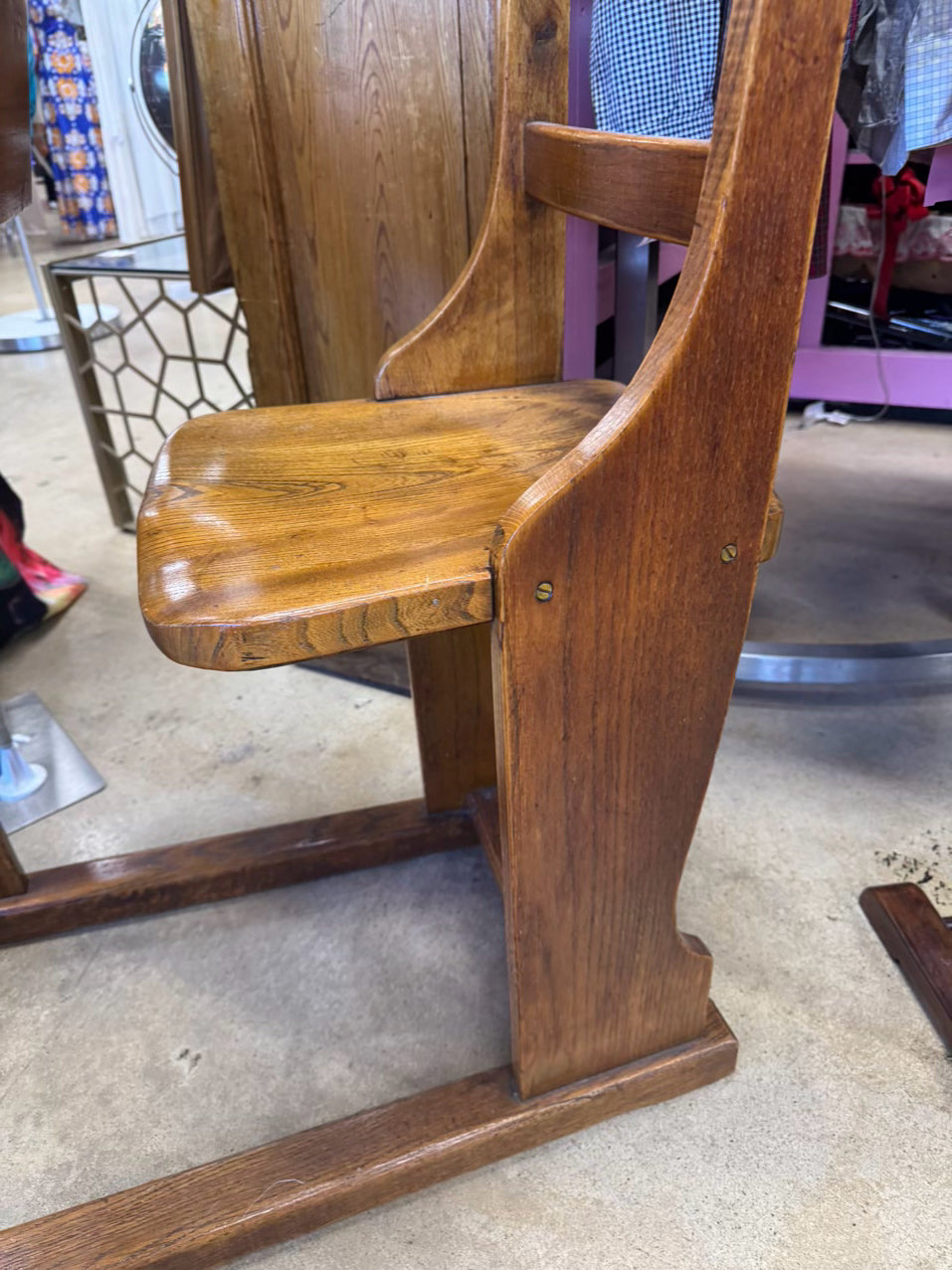 ANTIQUE Wood School Desk