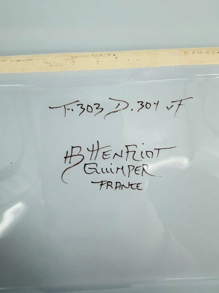 QUIMPER Mistral Blue White, Red & Yellow Ceramic Platter