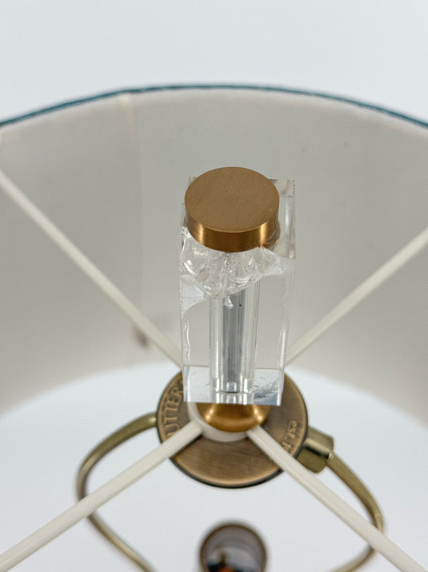 UTTERMOST Brass & Lucite Pair of Lamps