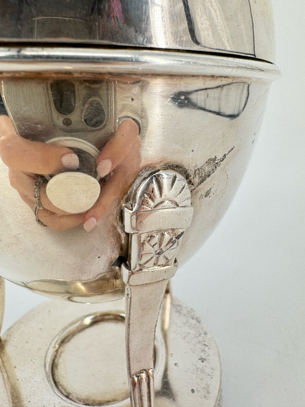 Silver Plate Footed Egg Warmer/Coddler