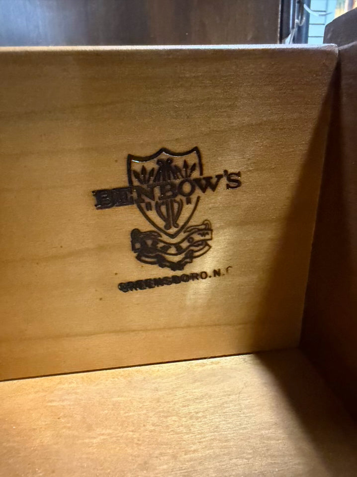 BENBOW Wood 2 Drawer Nightstand w/ Shelf